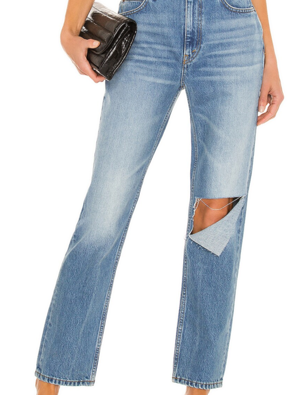 Re/Done Daring Indigo Straight Leg Jeans