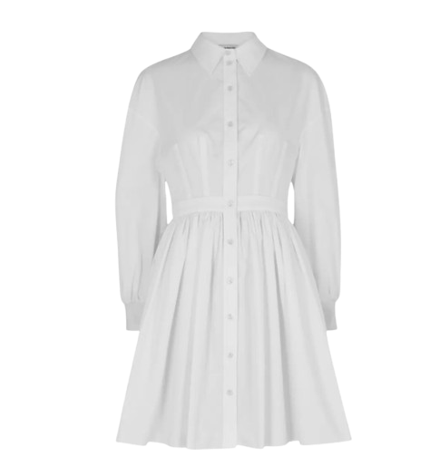 Alexander McQueen Cotton Poplin Shirt Dress
