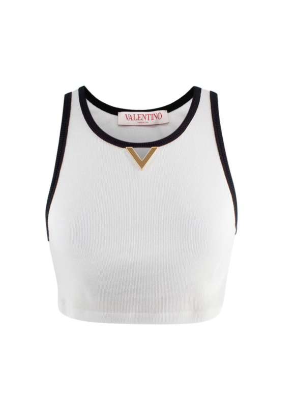Valentino White Cropped Vest