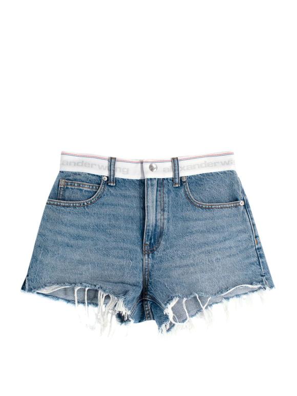 Alexander Wang Denim Shorts with Branded Waistband