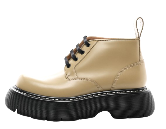 Bottega Veneta Leather Lace Up Combat Boots