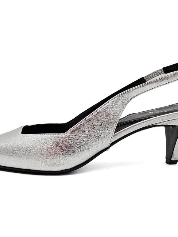 Gucci Guci Silver Leather Slingback Sandals