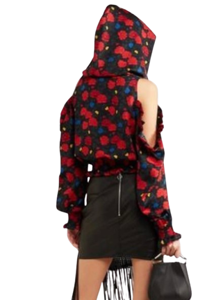 Magda Butrym Hooded Cold Shulder Top