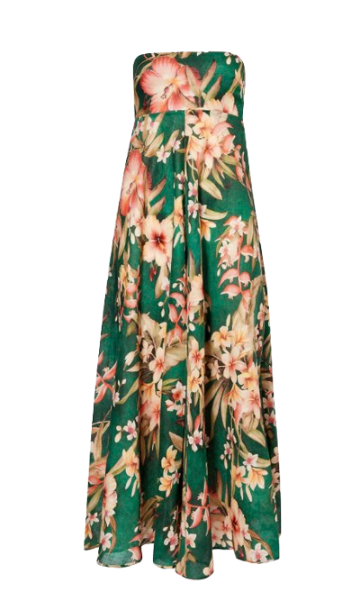 Zimmermann Floral Linen Midi Dress