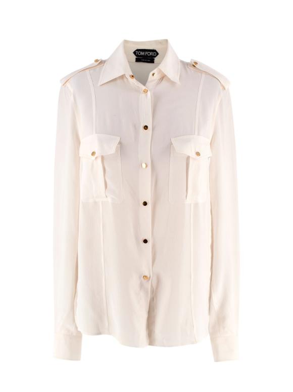Tom Ford Cream Silk Crepe Shirt