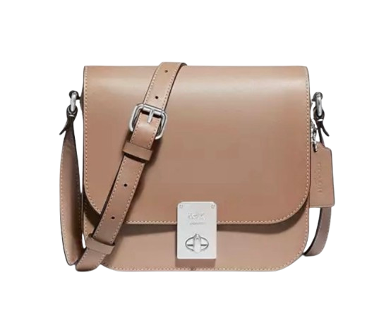 Coach Taupe Hutton Saddle bag