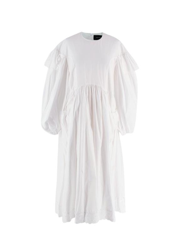 Simone Rocha White Ruffle Puff Sleeve Dress