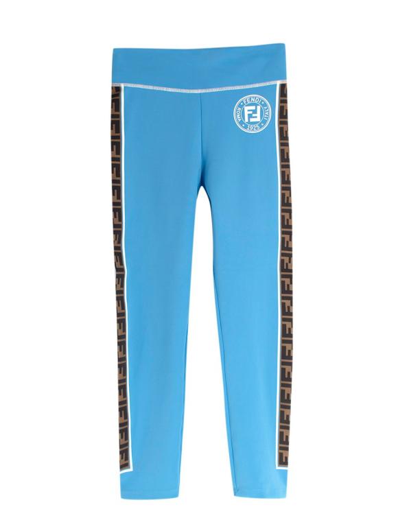 Fendi Fendirama light blue leggings