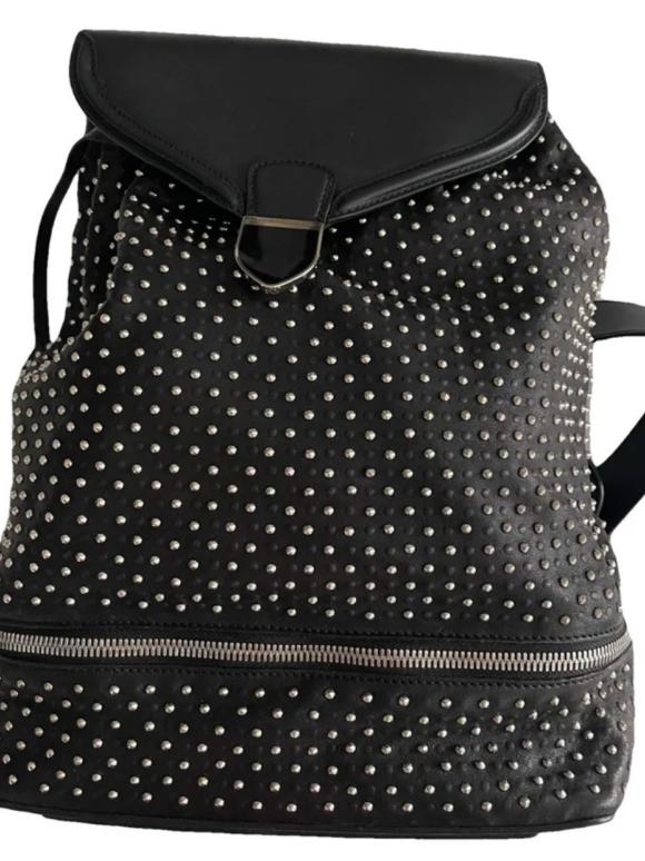 Alexander McQueen Black Leather Backpack