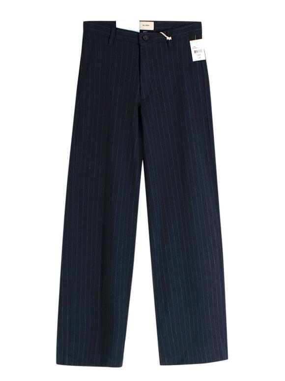 DL 1961 Zoie Wide Leg Pinstripe Trousers