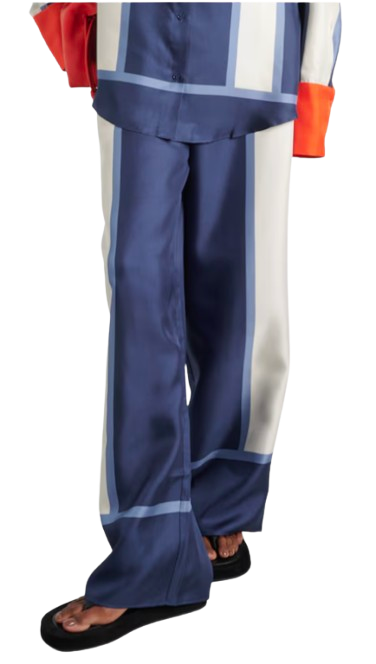 Sir Printed Silk Palazzo Pants