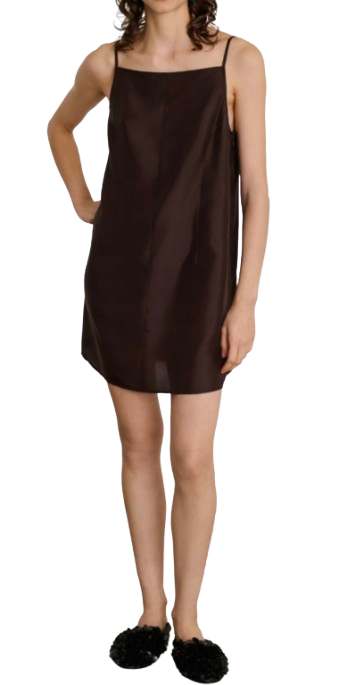 Soeur Paris Gigi Silk Dress in Prune