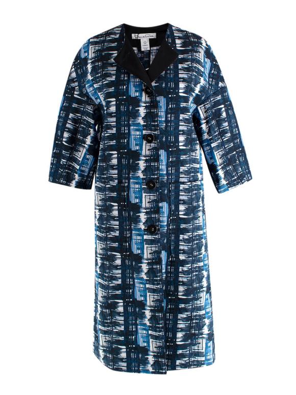 Oscar de la Renta Printed Midi Length Dress