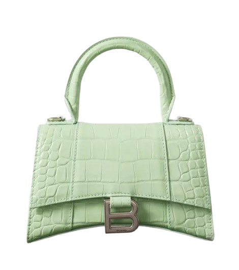 Balenciaga Mini Mint MocK Croc Hourglass Bag