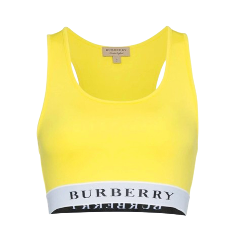 Burberry Yellow No Bra Gym Top