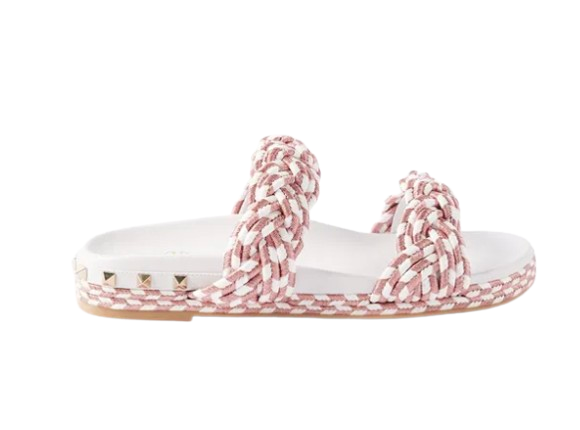 Valentino Braided Satin Sandals