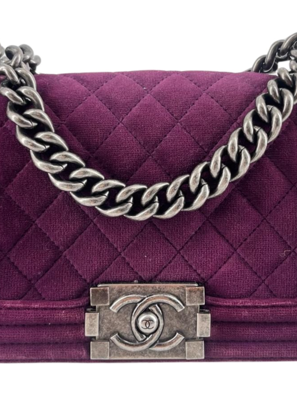Chanel Plum Velvet Boy Bag