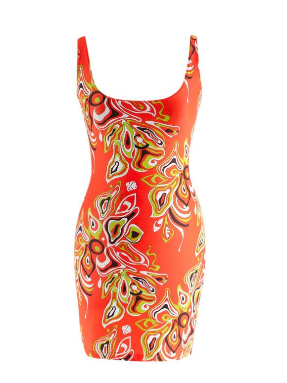 Emilio Pucci Printed Cut Out Mini Dress