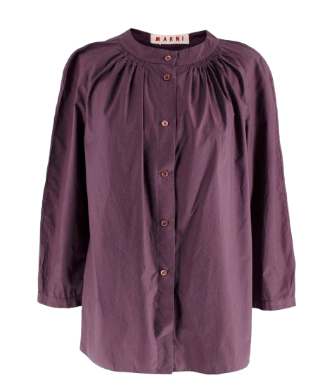 Marni Plum Cotton Blouse
