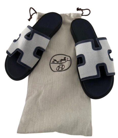 Hermes Suede And Canvas Izmir Sandal