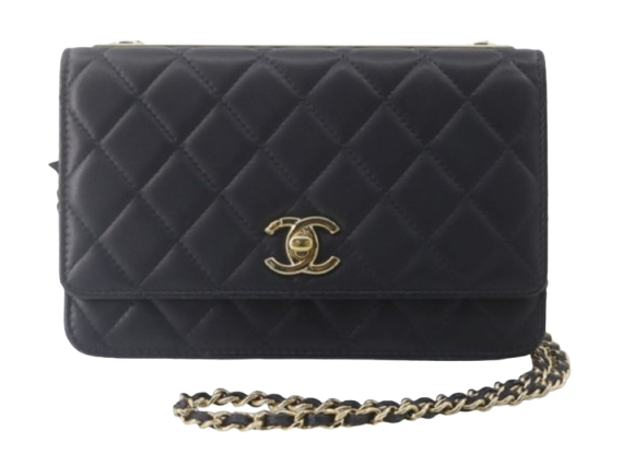 Chanel Quilted Black Leather Mini Flap Bag with Gold Tone Hardware
