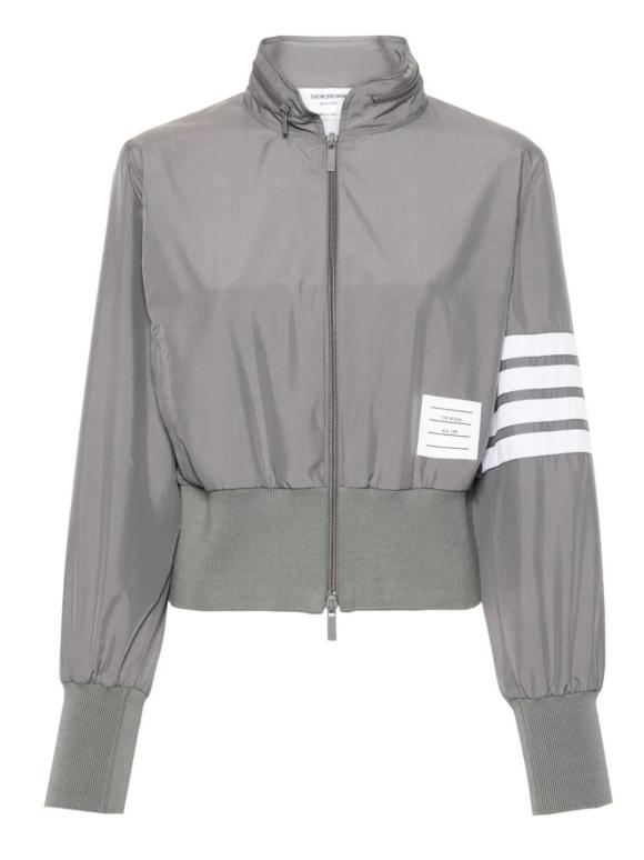 Thom Browne Grey Ripstop Bomber Jacket