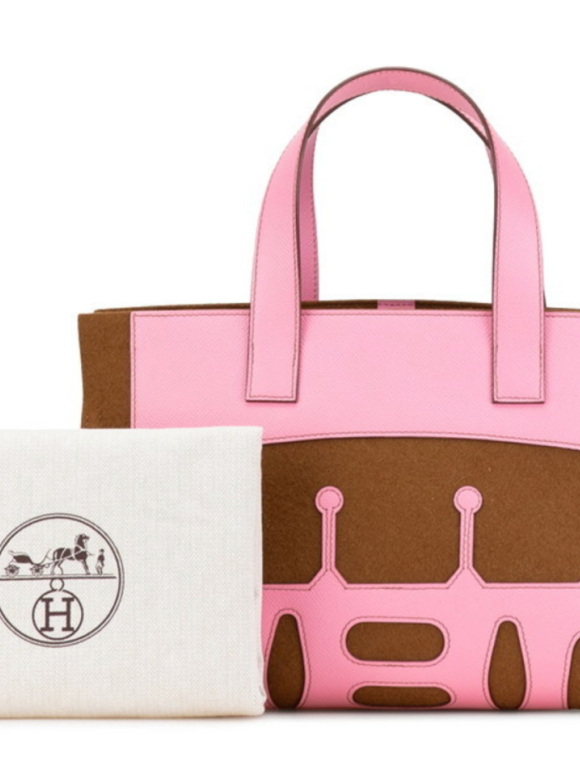 Hermes Petit H Felt and Epsom Bag