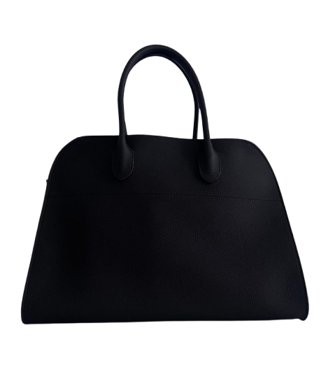 The Row Black Grained Leather Margaux 15
