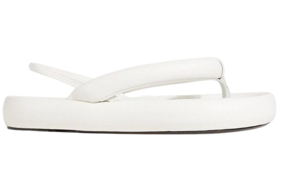 Isabel Marant White Leather “Orene” Platform Sandals