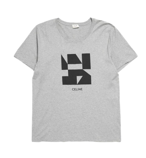 Celine Grey Abstract Design T-Shirt