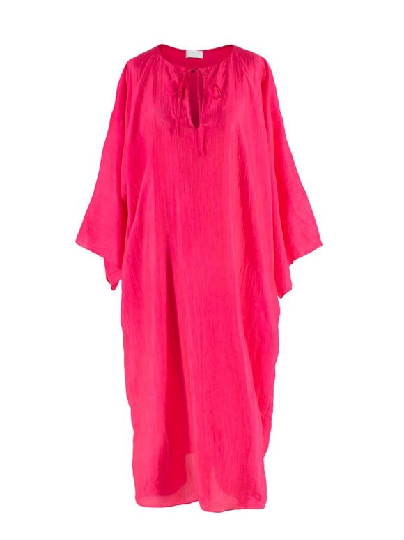 The Rose Ibiza Silk Fuchsia Dress