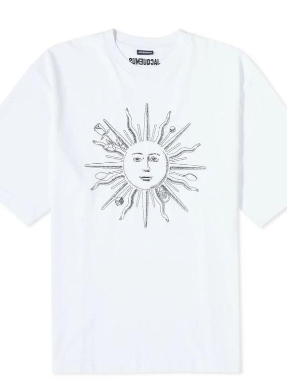 Jacquemus Sun Print White Cotton T-Shirt