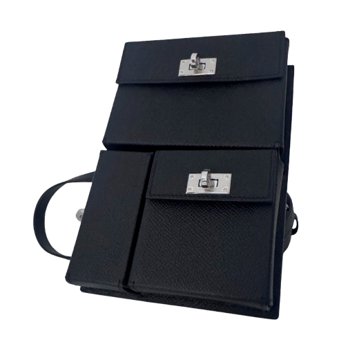 Hermes Limited Edition Black Kelly Multipocket