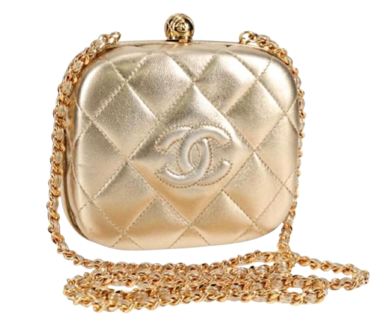 Chanel Logo CC Gold Bag