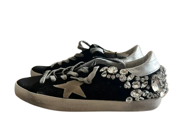 Golden Goose Super Star Crystal Embellished Sneakers