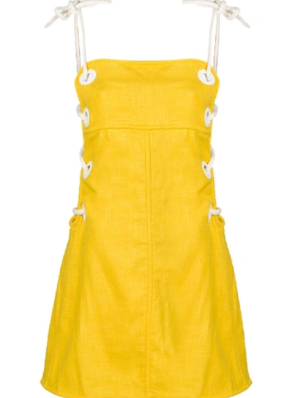 Staud 'Raft' Linen Blend Mini Dress