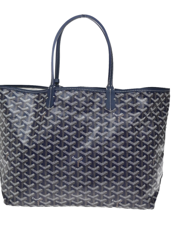 Goyard Navy Iconic Print Saint Louis Toe Bag and Pouch