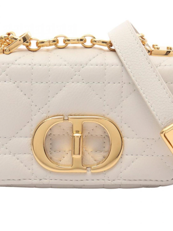 Dior 2010 30 Montaigne Cream Shoulder bag with Gold Hardware
