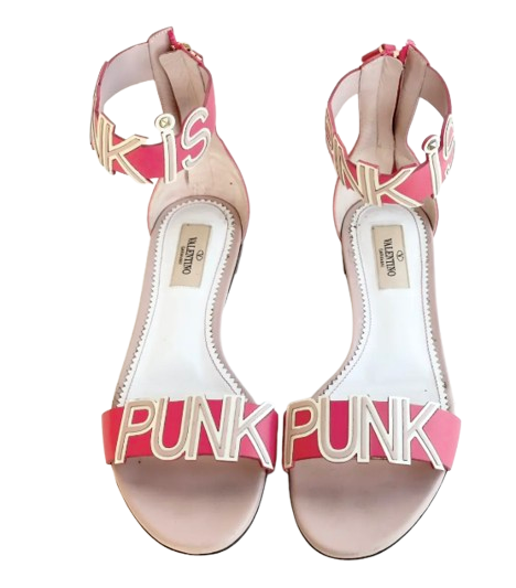 Valentino Pink Punk Flat Sandals