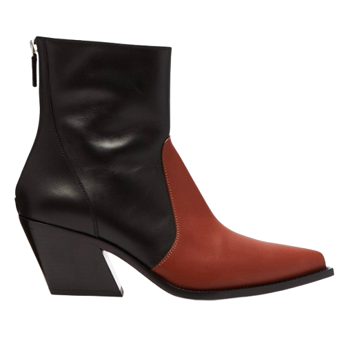 Givenchy Two Tone Heeled Leather Ankle Boots
