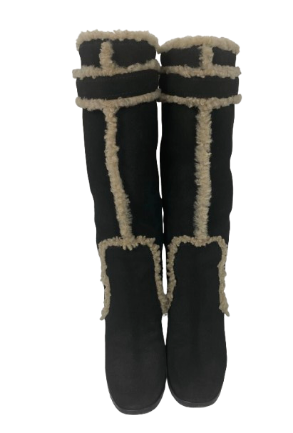 Louis Vuitton Black Shearling Boots