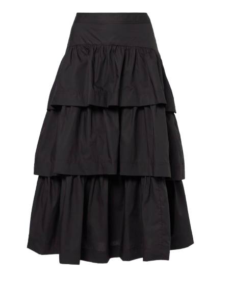 Ulla Johnson Winnie Tiered Cotton Midi Skirt