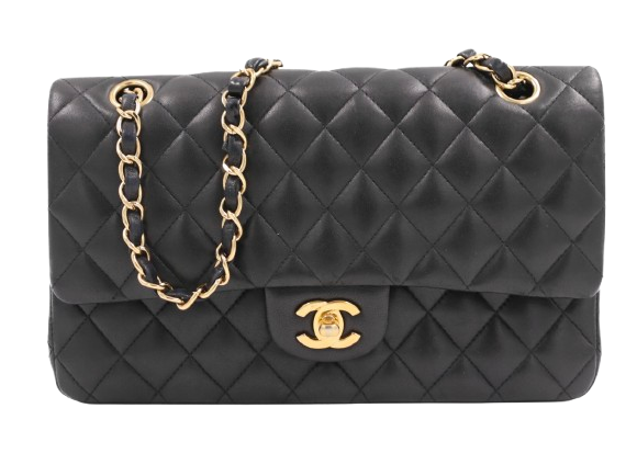 Chanel Black Lambskin Medium Classic Double Flap Bag
