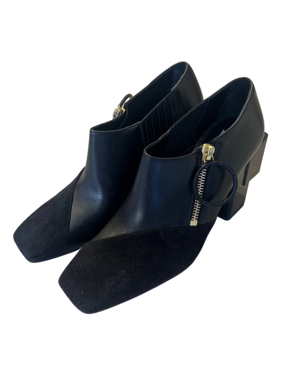 Loewe Black Leather/Suede Ankle Boots