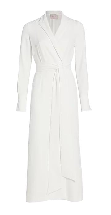 Galvan White Crepe Marina Dress