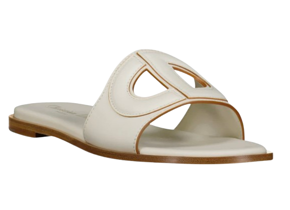 Dior White Calfskin D-Club Slide