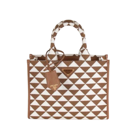 Prada Small Jacquard Triangolo Symbole Tote