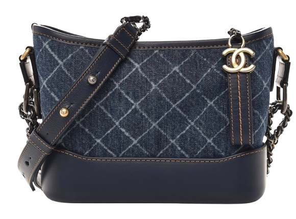 Chanel Small Denim and Calfskin Gabrielle Hobo