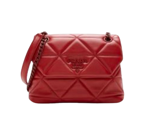 Prada Small Red Nappa Leather Spectrum Shoulder Bag