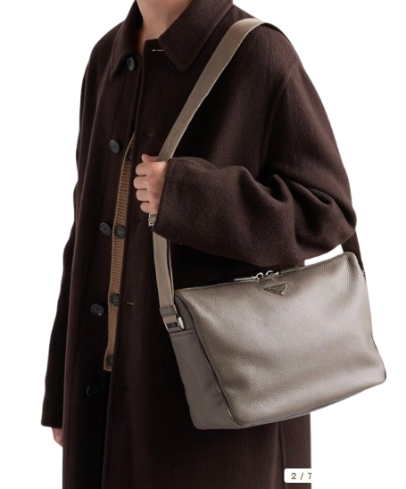 Prada Bambu Saffiano Leather Shoulder Bag -- Current Season